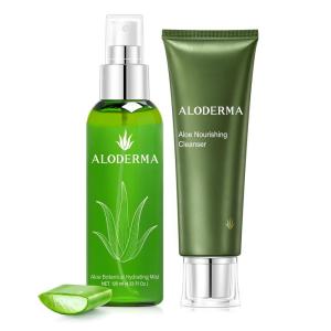 Aloderma Aloe Nourishing Set – Nourishing Cleanser, Botanical Hydrating Mist