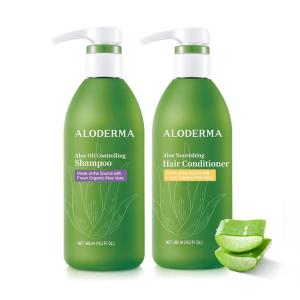 Aloderma Aloe Vera Hair Care Set – Oil Controlling Shampoo, Nourishing Hair Conditioner