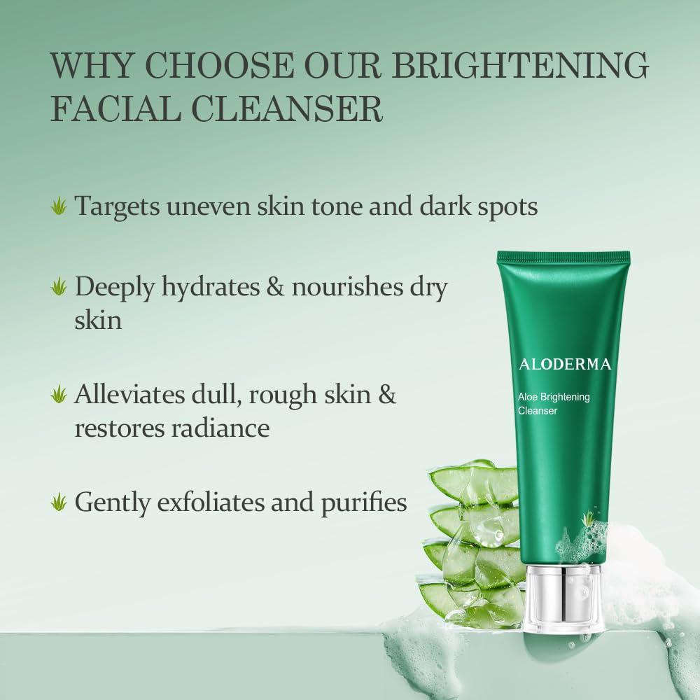 image:imageAloderma Aloe Cleanser Set 5 Pieces Hydrating Face Wash Nourishing Facial Wash Soothing Wash Brightening Oil Control Cleansers