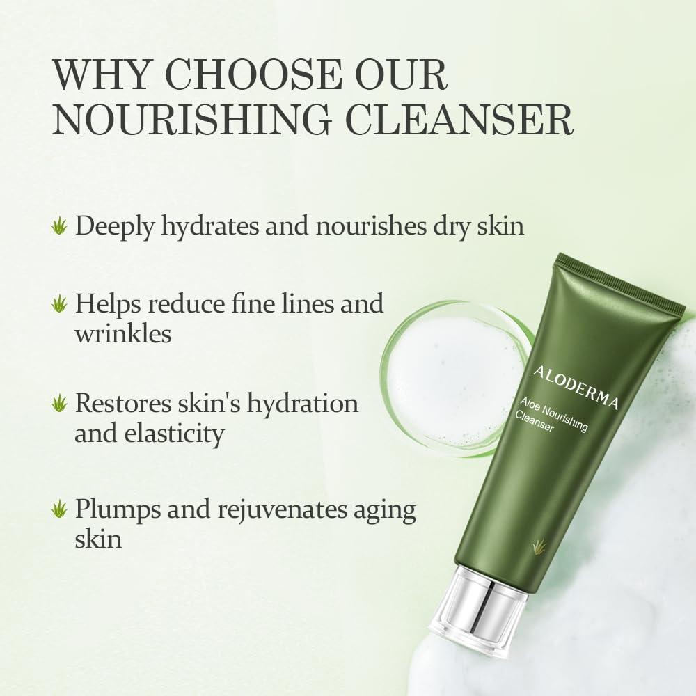 image:imageAloderma Aloe Cleanser Set 5 Pieces Hydrating Face Wash Nourishing Facial Wash Soothing Wash Brightening Oil Control Cleansers
