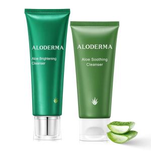 Aloderma Aloe Cleanser Set, 2 Pieces – Soothing Cleanser, Brightening Face Wash