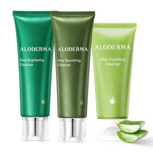Aloderma Aloe Cleanser Set, 3 Pieces – Hydrating, Firming, Brightening Cleansers – Face Wash Set